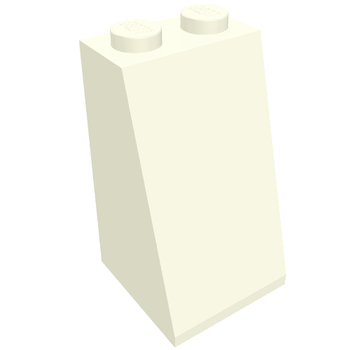 LEGO 3684c Slope 75 2 x 2 x 3 - Solid Studs in White - Authentic LEGO Part