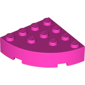 LEGO 2577 Brick, Round Corner 4 x 4 Full Brick in Dark Pink - Authentic LEGO Part