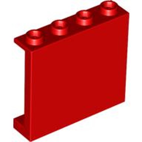 LEGO 60581 Panel 1 x 4 x 3 with Side Supports - Hollow Studs in Red - Authentic LEGO Part