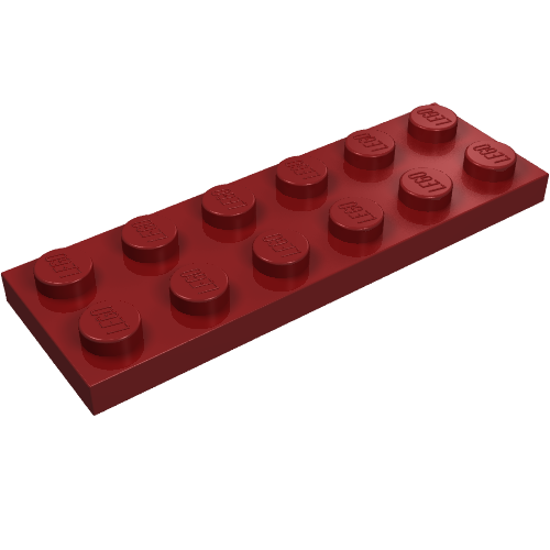 LEGO 3795 Plate 2 x 6 in Dark Red - Authentic LEGO Part