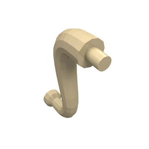 LEGO 43892 Animal Body Part / Plant, Tail / Trunk / Tentacle / Tongue / Vine / Tree Branch (Short Tip) in Tan - Authentic LEGO Part