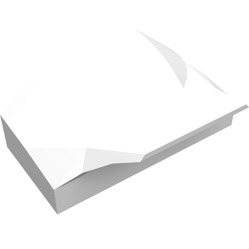 LEGO 47458 Slope, Curved 1 x 2 x 2/3 Wing End in White - Authentic LEGO Part