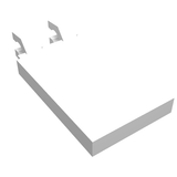 LEGO 30350a Tile, Modified 2 x 3 with 2 Clips Angled in White - Authentic LEGO Part