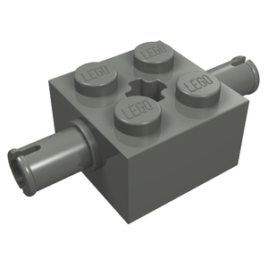 LEGO 30000 Brick Special 2 x 2 with 2 Pins and Axle Hole in Dark Bluish Gray - Authentic LEGO Part