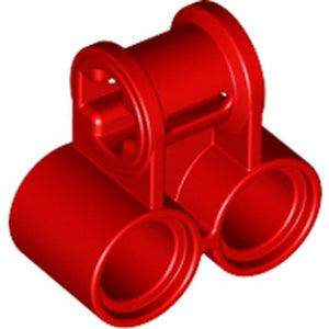 LEGO 32291 Light Bluish Gray Technic, Axle and Pin Connector Perpendicular Double in Red - Authentic LEGO Part