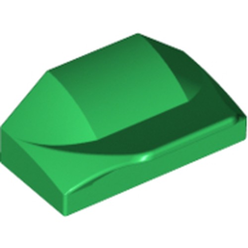 LEGO 47458 Slope, Curved 1 x 2 x 2/3 Wing End in Green - Authentic LEGO Part