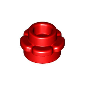 LEGO 24866 Plate, Round 1 x 1 with Flower Edge (5 Petals) in Red - Authentic LEGO Part