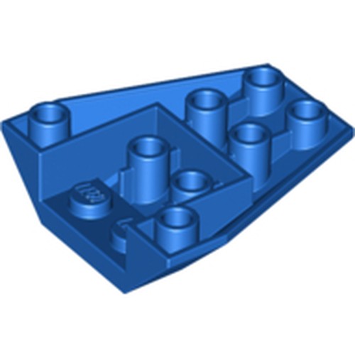 LEGO 4855 Wedge 4 x 4 Triple Inverted with Connections between 2 Studs in Blue - Authentic LEGO Part