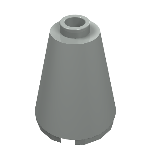 LEGO 3942c Cone 2 x 2 x 2 - Open Stud in Light Gray - Authentic LEGO Part