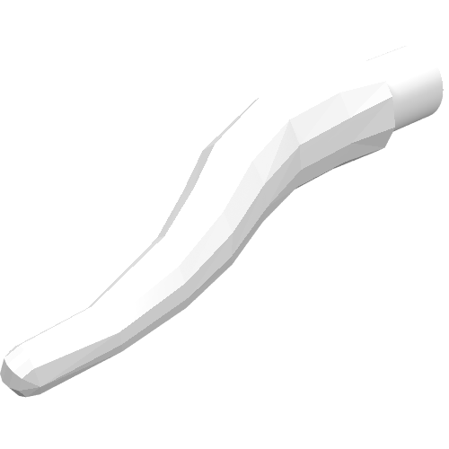 LEGO 13564 Cattle Horn, Long in White - Authentic LEGO Part