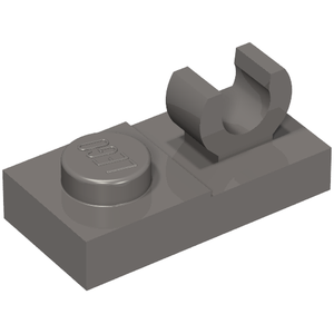 LEGO 44861 Plate, Modified 1 x 2 with Open O Clip on Top in Dark Bluish Gray - Authentic LEGO Part