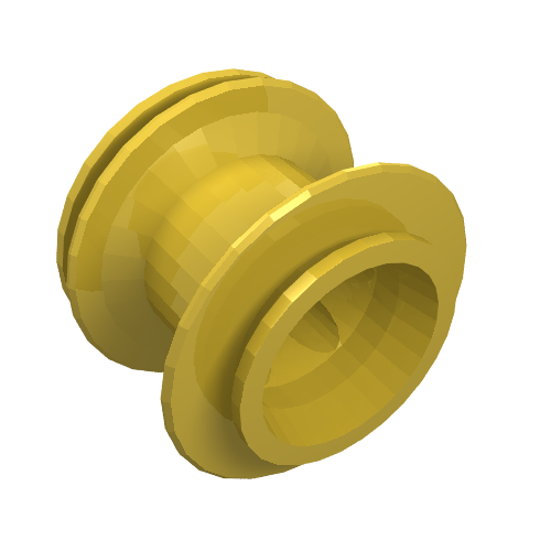 LEGO 6580a Wheel 43.2 x 28 Balloon Small with Axle Hole (+ Shape) - Main Product Image
