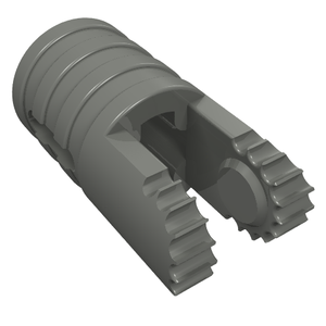 LEGO 30553 Hinge Cylinder 1 x 2 Locking with 1 Finger and Axle Hole on Ends with Slots in Dark Bluish Gray - Authentic LEGO Part
