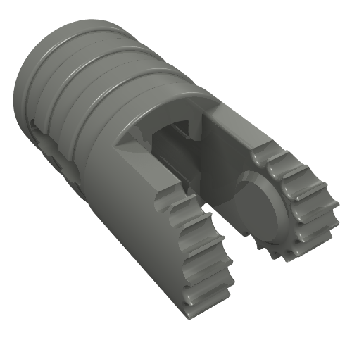 LEGO 30553 Hinge Cylinder 1 x 2 Locking with 1 Finger and Axle Hole on Ends with Slots in Dark Bluish Gray - Authentic LEGO Part
