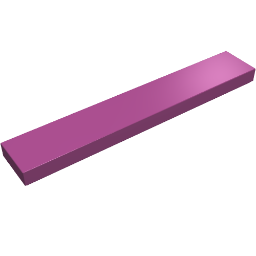 LEGO 6636 Tile 1 x 6 in Magenta - Authentic LEGO Part