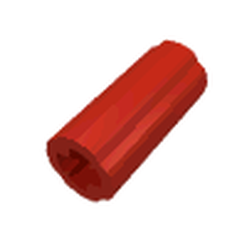 LEGO 6538c Technic, Axle Connector 2L (Smooth with x Hole + Orientation) in Red - Authentic LEGO Part