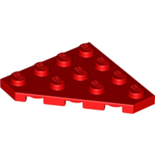 LEGO 30503 Wedge, Plate 4 x 4 Cut Corner in Red - Authentic LEGO Part