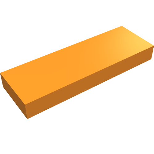 LEGO 63864 Tile 1 x 3 in Orange - Authentic LEGO Part