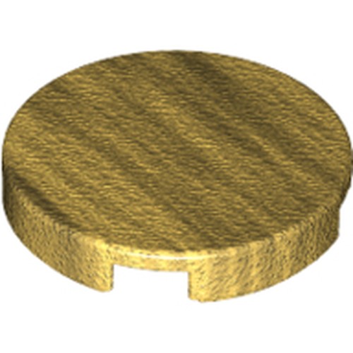 LEGO 14769 Tile, Round 2 x 2 with Bottom Stud Holder in Pearl Gold - Authentic LEGO Part