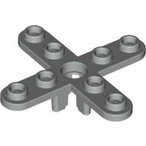 LEGO 2479 Propeller 4 Blade 5 Diameter with Rounded Ends and Open Hub in Light Gray - Authentic LEGO Part