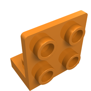 LEGO 99207 Bracket 1 x 2 - 2 x 2 Inverted in Orange - Authentic LEGO Part