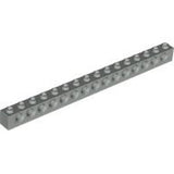 LEGO 3703 Technic, Brick 1 x 16 with Holes in Light Gray - Authentic LEGO Part