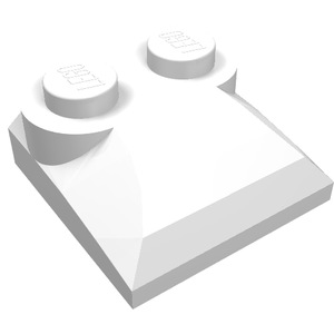 LEGO 47457 Slope, Curved 2 x 2 x 2/3 with 2 Studs and Curved Sides in White - Authentic LEGO Part