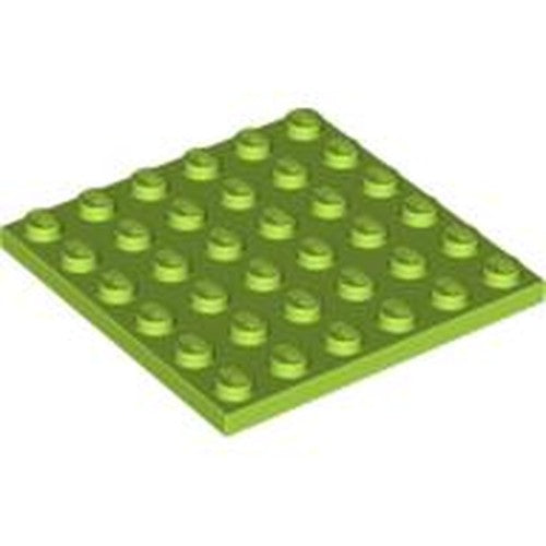 LEGO 3958 Plate 6 x 6 in Lime - Authentic LEGO Part