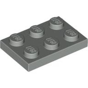 LEGO 3021 Plate 2 x 3 in Light Gray - Authentic LEGO Part