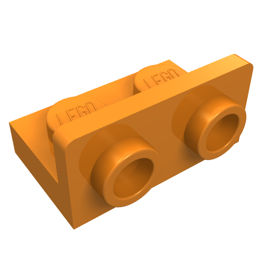 LEGO 99780 Bracket 1 x 2 - 1 x 2 Inverted in Orange - Authentic LEGO Part