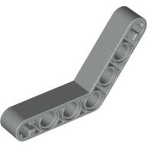 LEGO 32348 Technic, Liftarm, Modified Bent Thick 1 x 7 (4 - 4) in Light Gray - Authentic LEGO Part