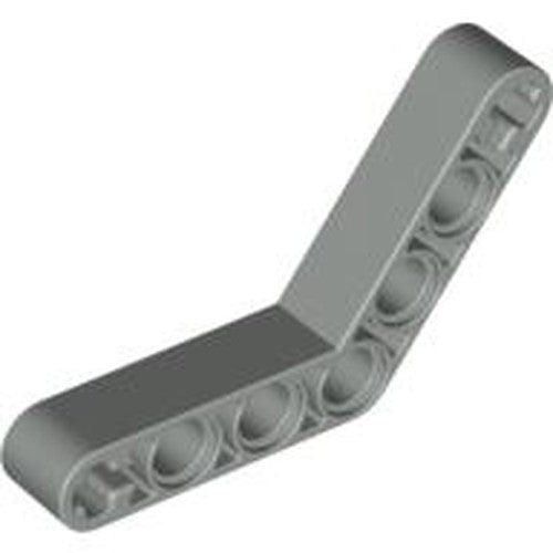 LEGO 32348 Technic, Liftarm, Modified Bent Thick 1 x 7 (4 - 4) in Light Gray - Authentic LEGO Part