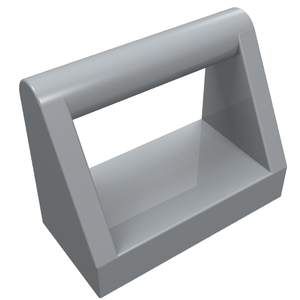 LEGO 2432 Tile, Modified 1 x 2 with Bar Handle in Light Bluish Gray - Authentic LEGO Part