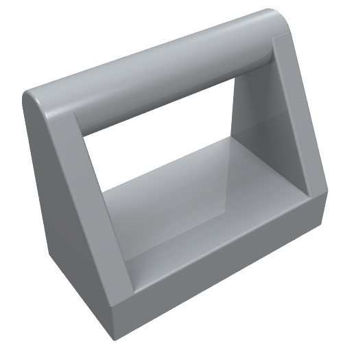 LEGO 2432 Tile, Modified 1 x 2 with Bar Handle in Light Bluish Gray - Authentic LEGO Part