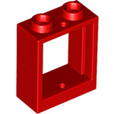 LEGO 60592 Window 1 x 2 x 2 Flat Front in Red - Authentic LEGO Part