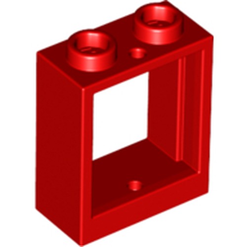 LEGO 60592 Window 1 x 2 x 2 Flat Front in Red - Authentic LEGO Part