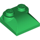 LEGO 47457 Slope, Curved 2 x 2 x 2/3 with 2 Studs and Curved Sides in Green - Authentic LEGO Part