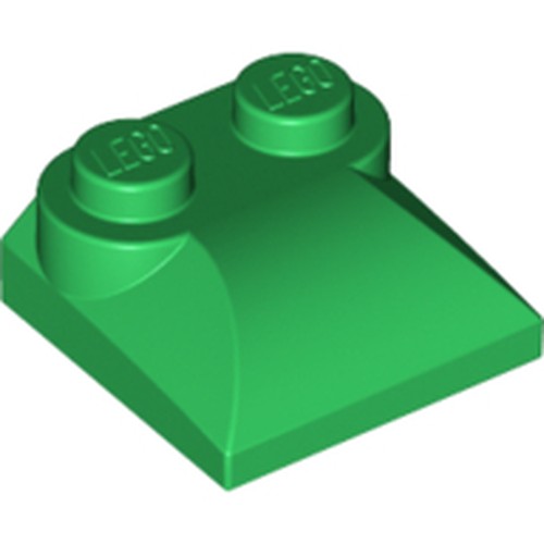 LEGO 47457 Slope, Curved 2 x 2 x 2/3 with 2 Studs and Curved Sides in Green - Authentic LEGO Part