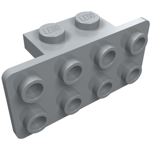 LEGO 93274 Bracket 1 x 2 - 2 x 4 in Light Bluish Gray - Authentic LEGO Part
