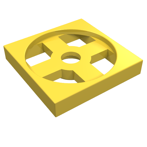 LEGO 3680 Turntable 2 x 2 Plate, Base in Yellow - Authentic LEGO Part