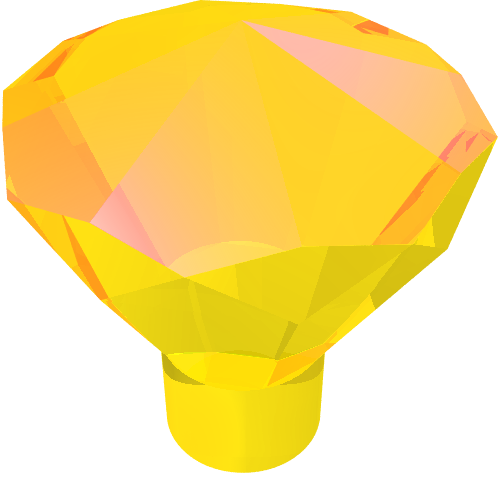 LEGO 30153 Rock 1 x 1 Jewel 24 Facet in Trans-Yellow - Authentic LEGO Part