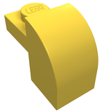 LEGO 6091 Brick Curved 1 x 2 x 1 1/3 with Curved Top in Yellow - Authentic LEGO Part