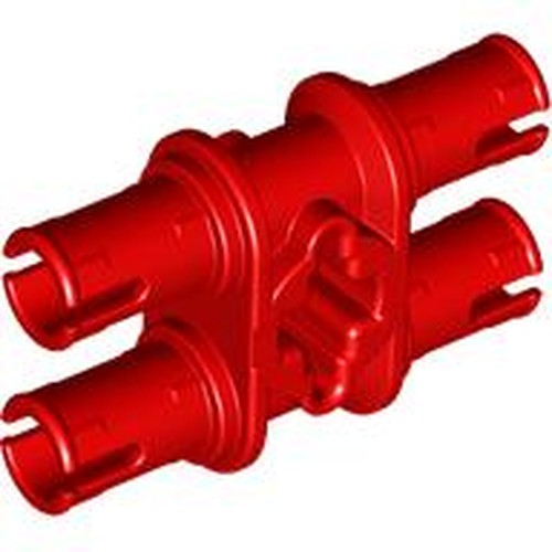LEGO 32138 Technic, Pin Double with Axle Hole in Red - Authentic LEGO Part