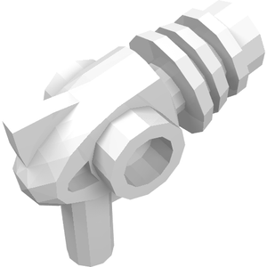 LEGO 13608 Minifigure, Weapon Space Ray Gun - Rounded Heat Diffusers in White - Authentic LEGO Part