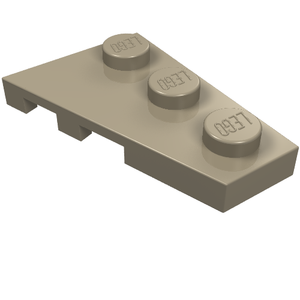 LEGO 43722 Wedge, Plate 3 x 2 Right in Dark Tan - Authentic LEGO Part