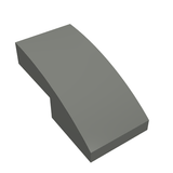 LEGO 11477 Slope, Curved 2 x 1 x 2/3 in Dark Bluish Gray - Authentic LEGO Part
