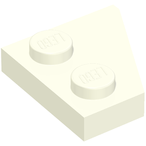 LEGO 24299 Wedge, Plate 2 x 2  Left in White - Authentic LEGO Part