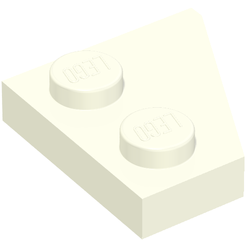LEGO 24299 Wedge, Plate 2 x 2  Left in White - Authentic LEGO Part