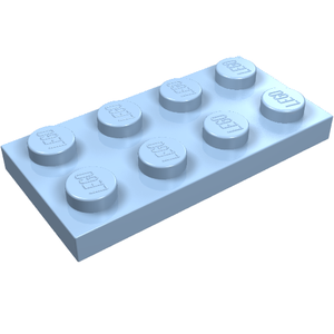 LEGO 3020 Plate 2 x 4 in Bright Light Blue - Authentic LEGO Part