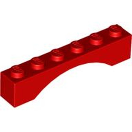 LEGO 3455 Arch 1 x 6 in Red - Authentic LEGO Part